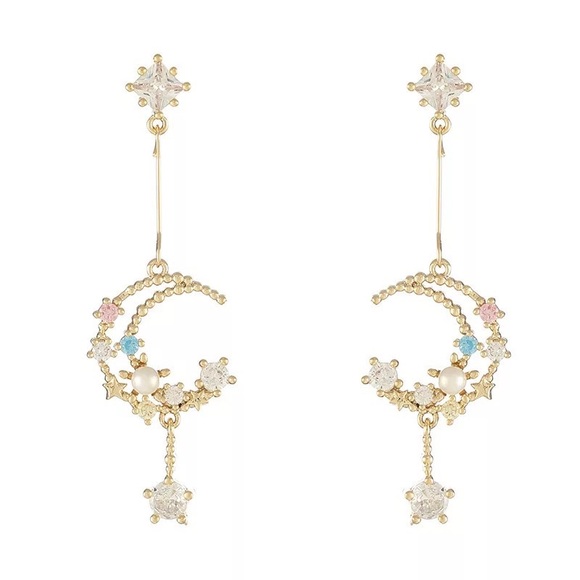 Moon and Star Earrings - Picture 11 of 14